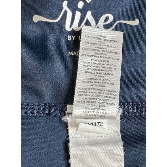 Rise by‎ LuLaRoe Fearless Cropped Athleticwear Medium Impact Leggings sz 1X Navy - Picture 9 of 11